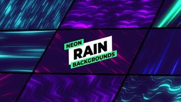 Neon Rain Backgrounds motion_graphic